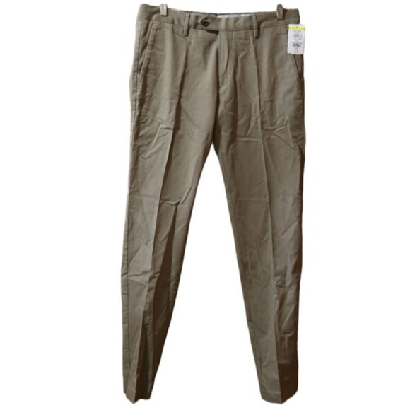 NNO7 No Nationality Khaki Theo Slim Taper Chino Pants NWT 34x34 Stretch Cotton - Picture 1 of 13
